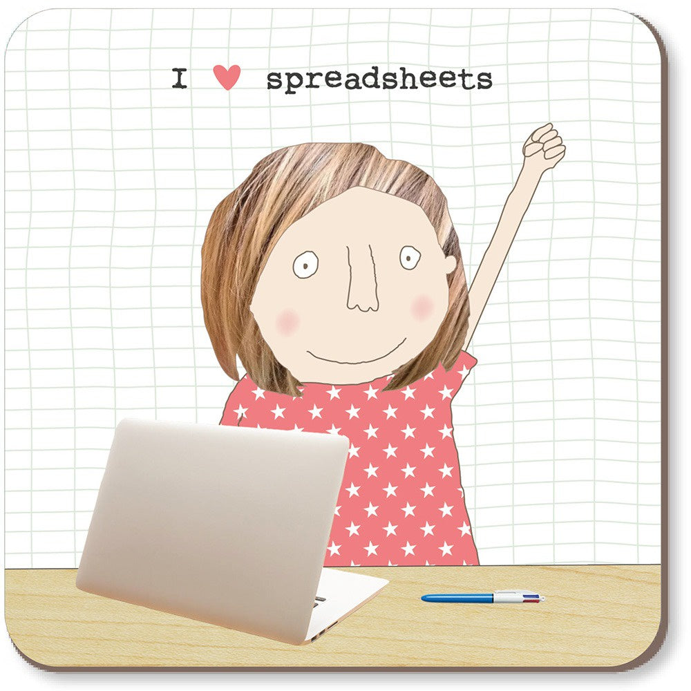 Coaster: SPREADSHEETS Funny - Rosie Made a Thing