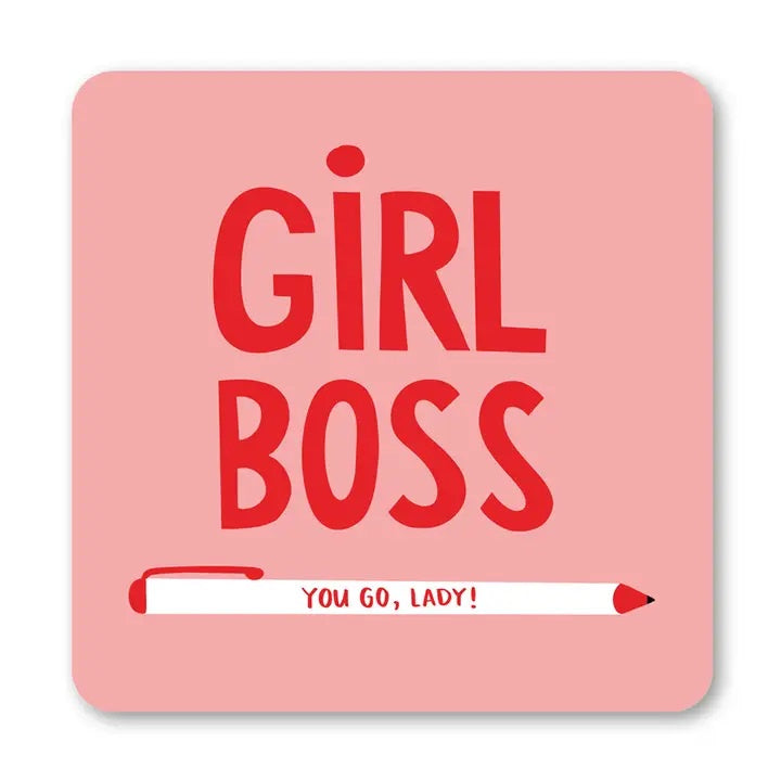 Coaster: Girl Boss Coaster - Pink - Lucy Maggie