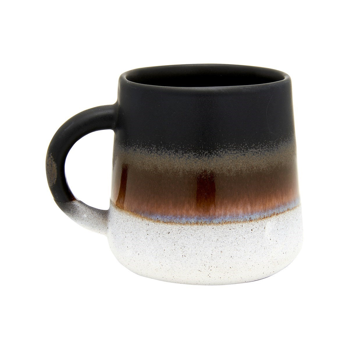 Mug: Stoneware Dip Ombre Mojave Glaze - Black