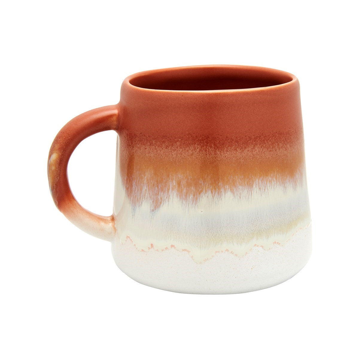 Mug: Stoneware Dip Ombre Mojave Glaze - Terracotta Orange