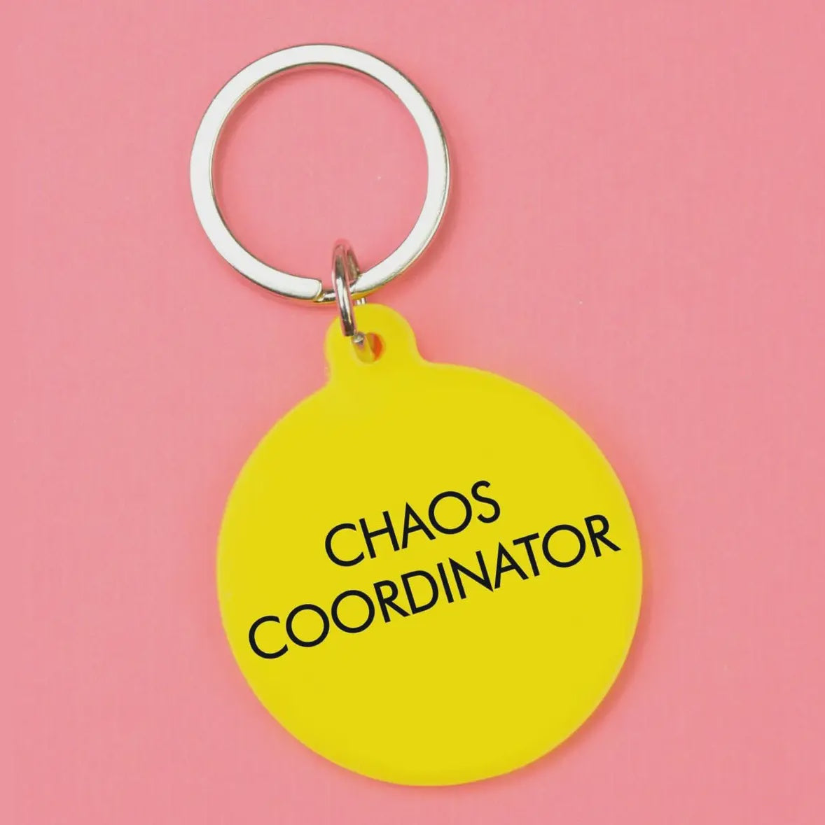 Key Ring: Chaos Coordinator - Yellow - Flamingo Candles