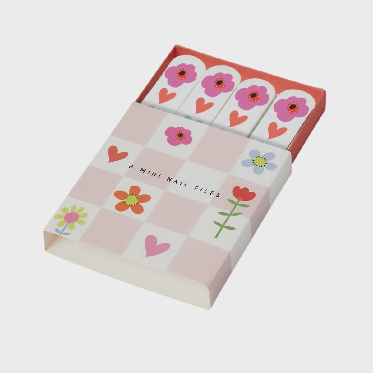 Nail File Box: Mini  Chequer - Brights - Belly Button designs