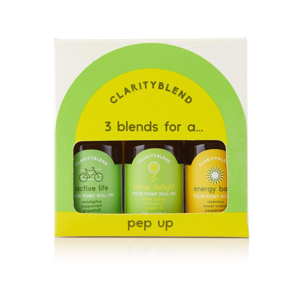 Roll On Set 3 Pep Up Pulse Point Aromatherapy Essential Oil