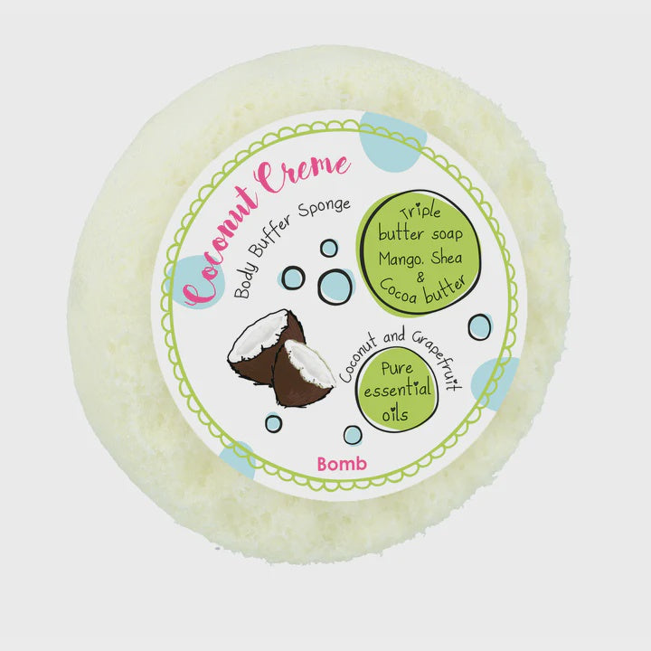 Body Buffer: Coconut Creme  - WHITE - Bomb Cosmetics