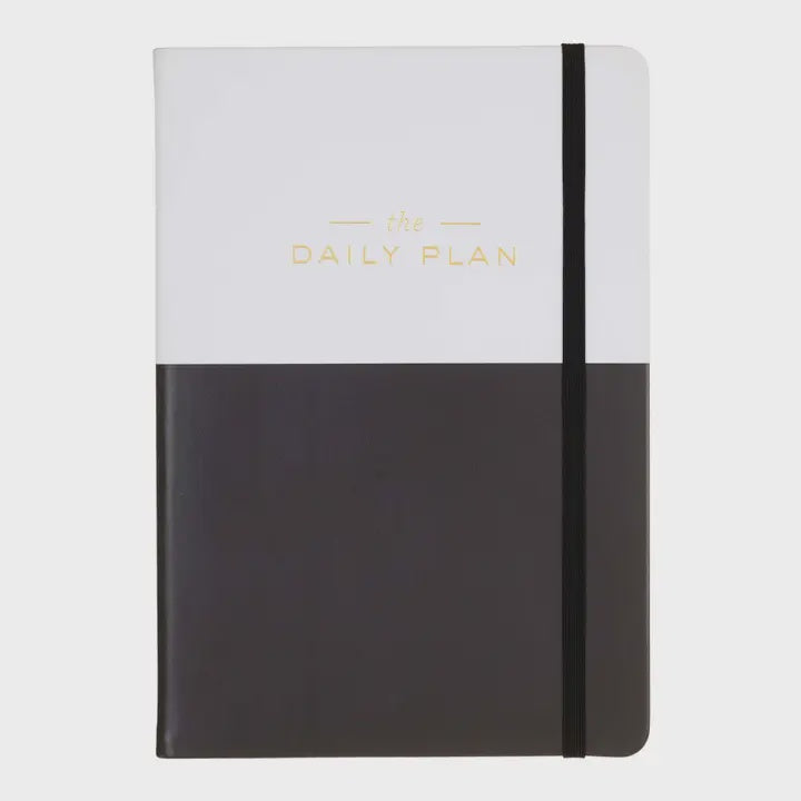 Journal: A5 Soft Cover Undated Daily Journal - Black & White - Éccolo