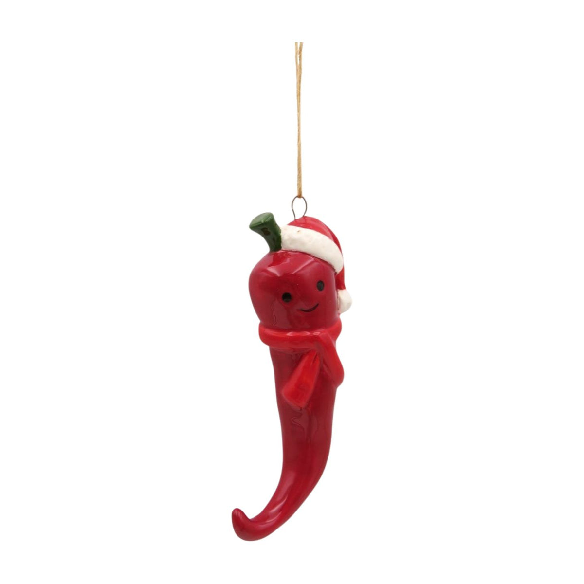 Christmas Tree Decoration: Ceramic Chilli - Giftware Trading