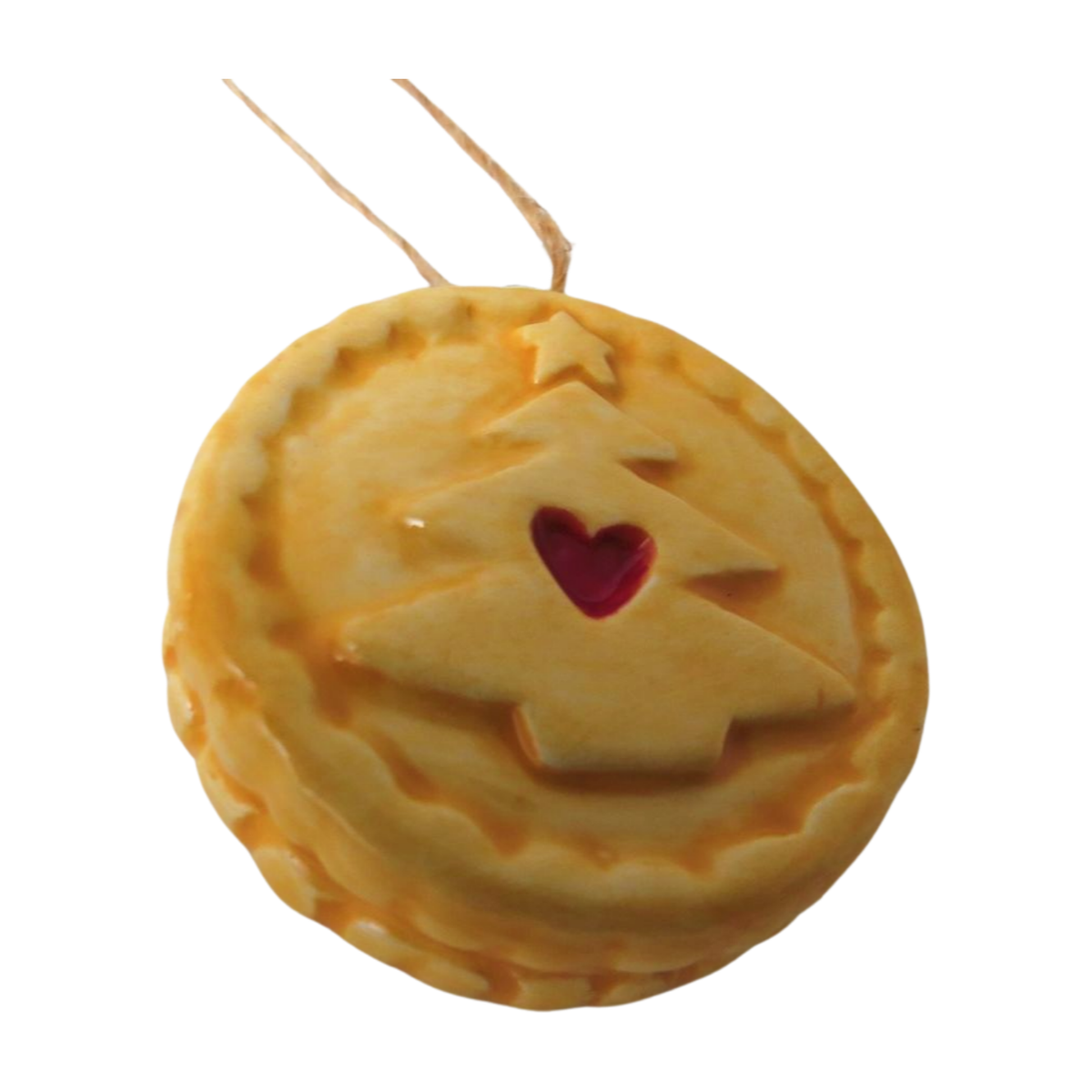 Christmas Tree Decoration: Ceramic Jammie Dodger - Giftware Trading