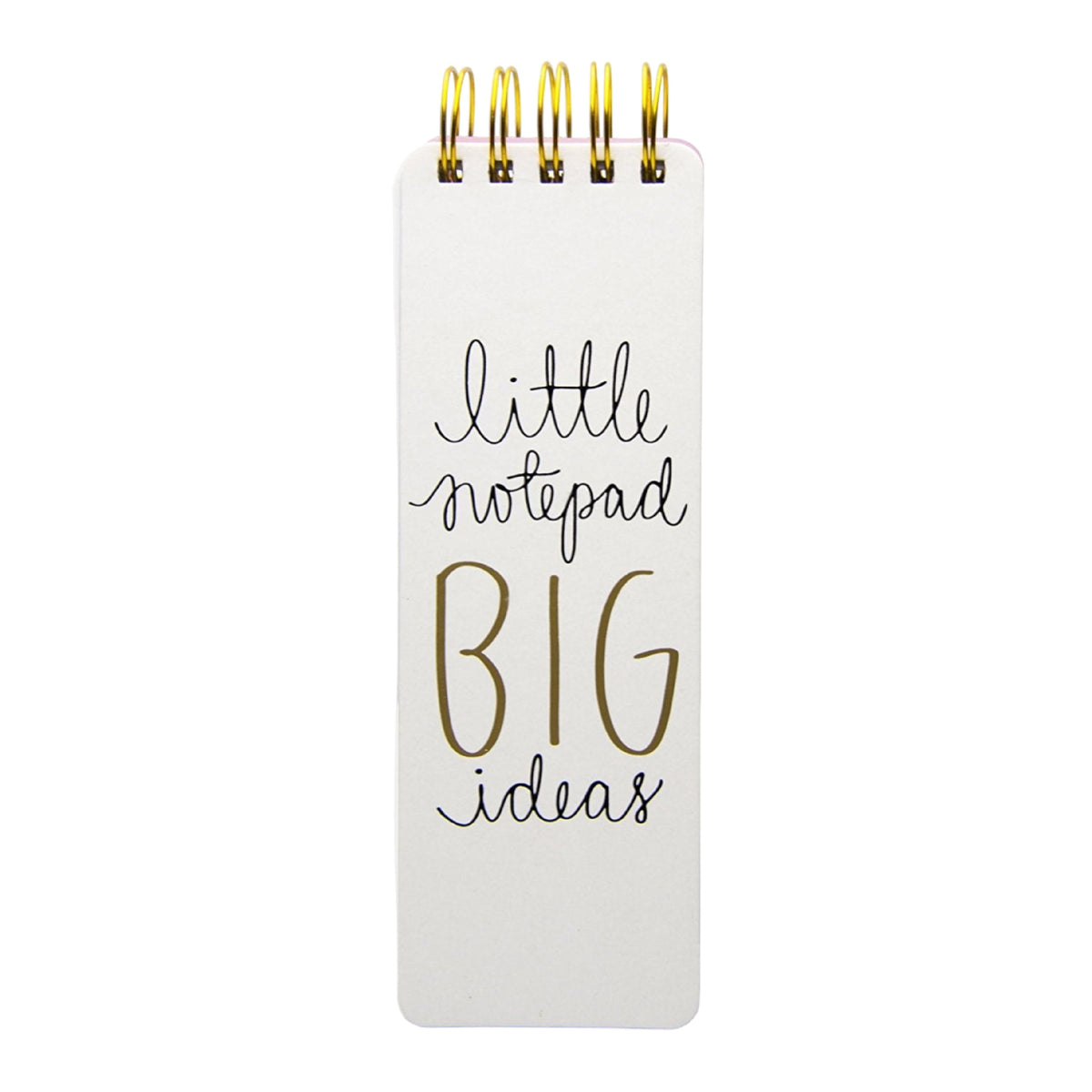 Notepad: BIG IDEAS Spiral Memo Shopping  List - White & Gold - Eccolo