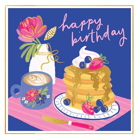Birthday Card: Birthday Breakfast - Paper Rose