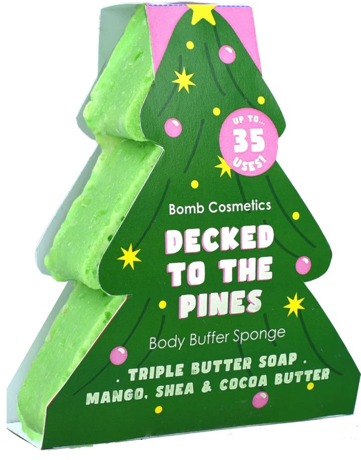 Body Buffer: Decked To The Pines Christmas - GREEN - GIFT - Bomb Cosmetics