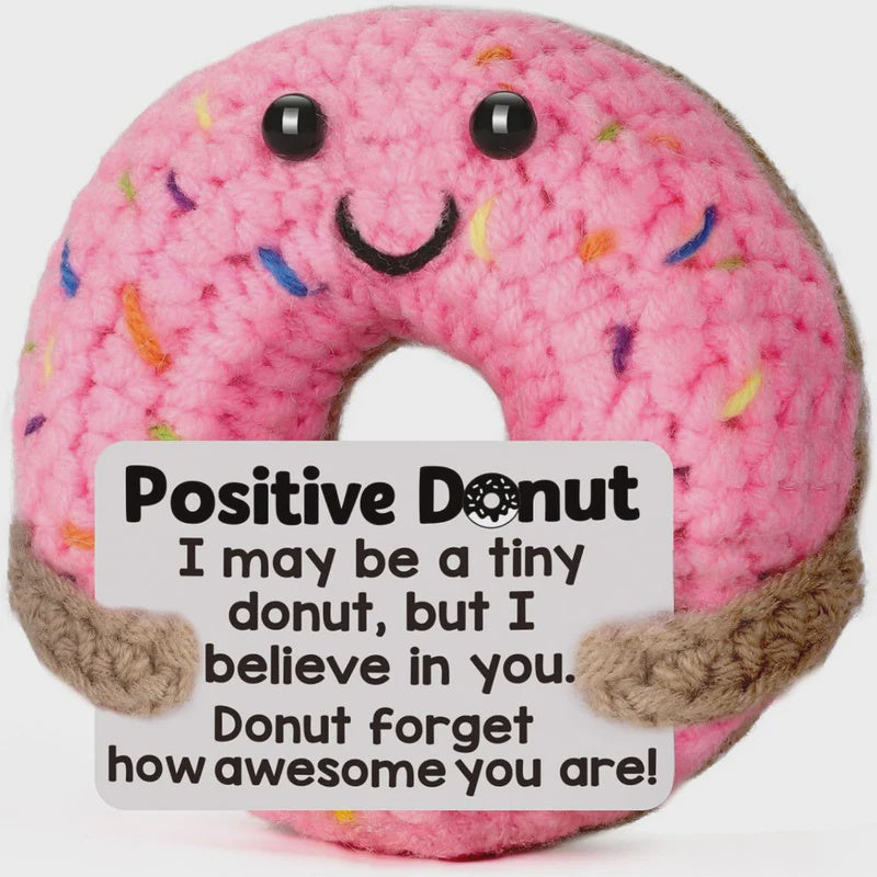 Positivity Crochet Gift:  Small - Donut Worry - The Happy Fruit and Veg Farm