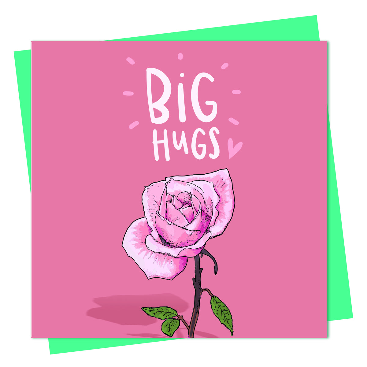 Birthday Card: Big Hugs Rose - Lovely Paper Stuff
