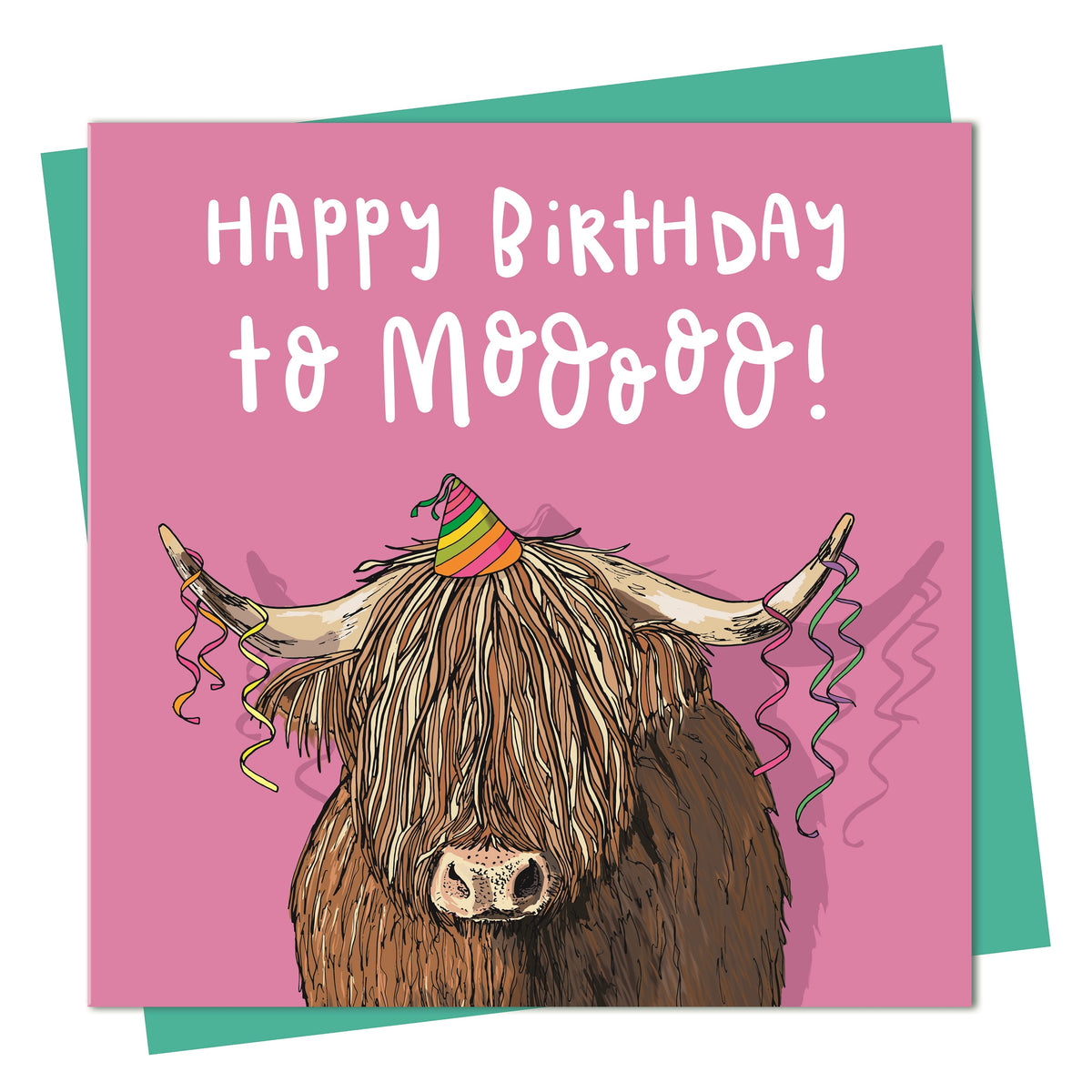 Birthday Card: Highland Cow Happy Birthday to Moooo! - Lovely Paper Stuff