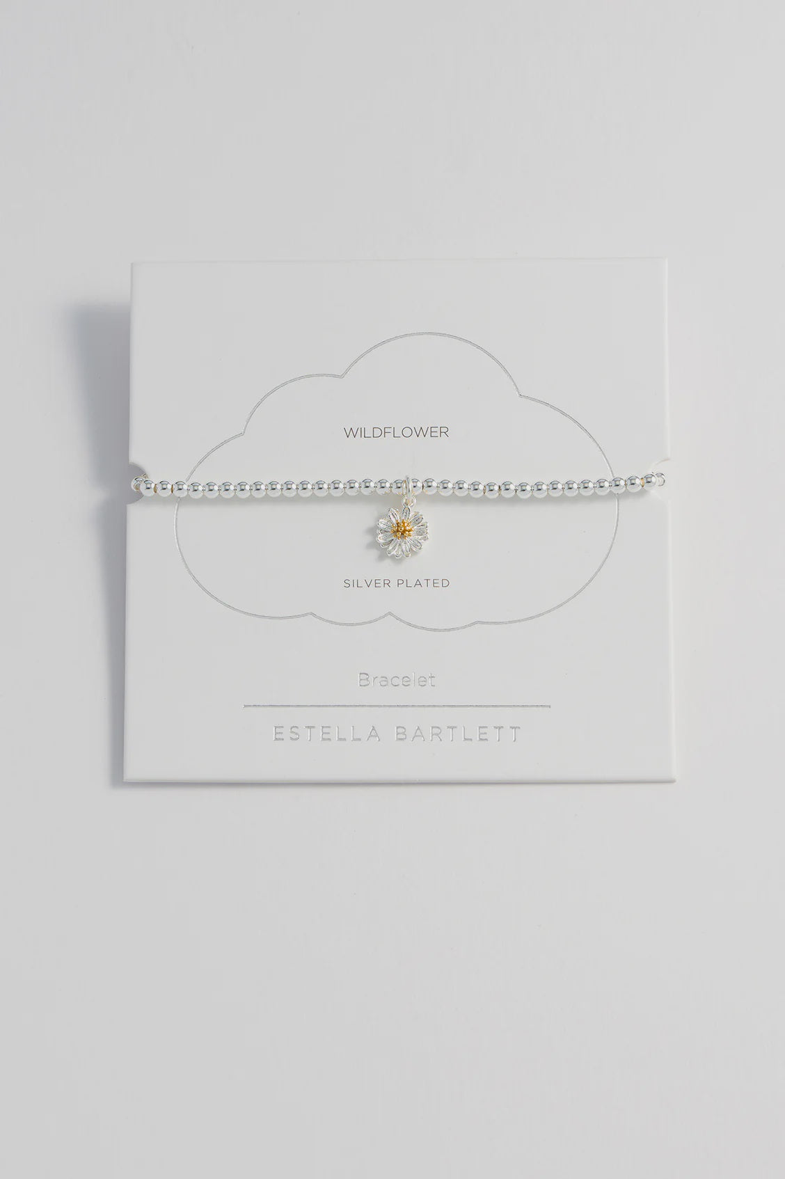 Bracelet on Message Card: Sienna WILD FLOWER - Silver Plated - Estella Bartlett