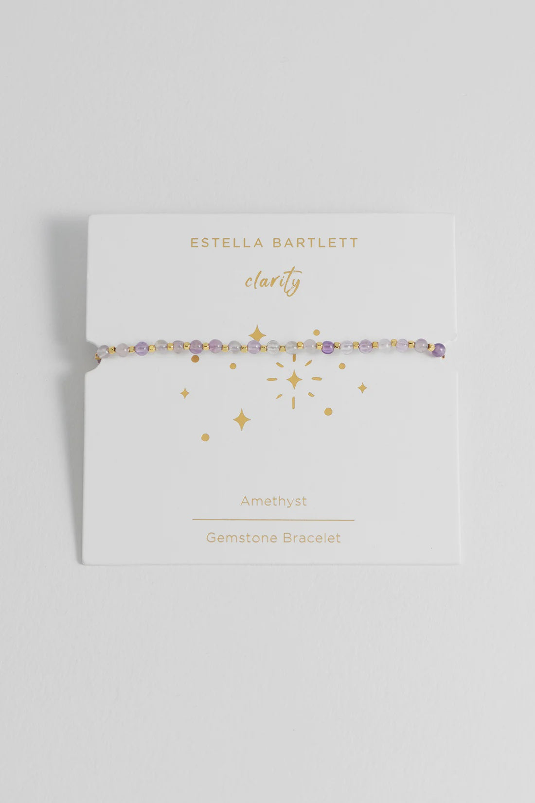 Bracelet: Lariat Amelia Amethyst Clarity Gold Plated - Estella Bartlett