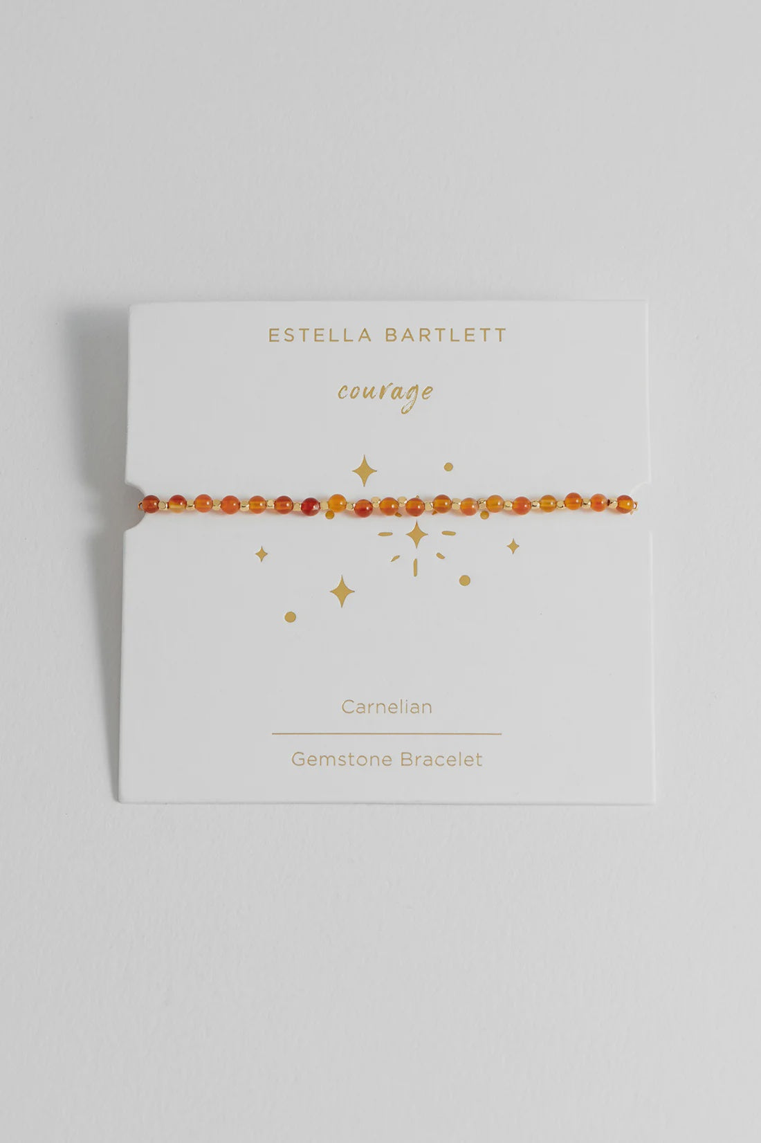 Bracelet: Lariat Amelia Carnelian Courage  Gold Plated - Estella Bartlett