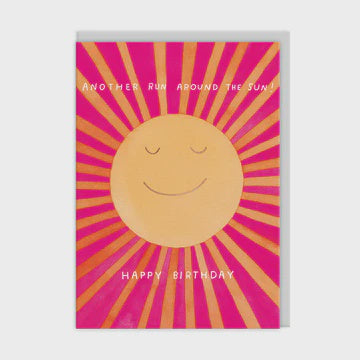 Birthday  Card:   Run Around The Sun Birthday E. Frances Paper - Ohh Deer