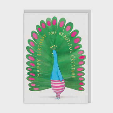 Birthday  Card: Gold Foil  You Beautiful Creature Birthday E. Frances Paper - Ohh Deer