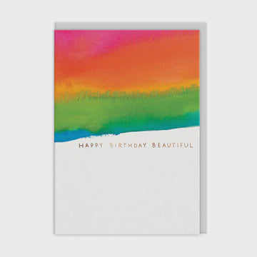 Birthday  Card: Copper Foil  Happy Beautiful E. Frances Paper - Ohh Deer
