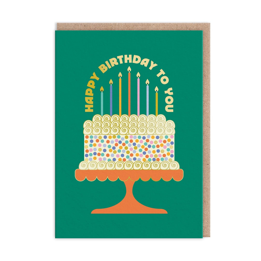 Birthday  Card:   Celebration Cake  - Ohh Deer