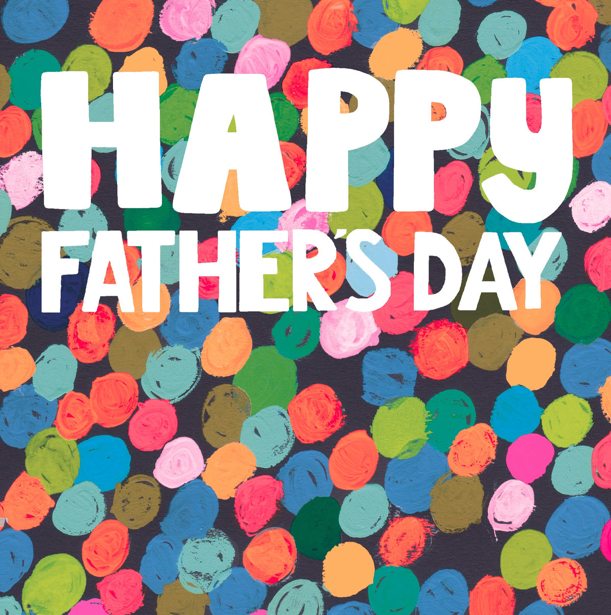 Fathers Day Card: Happy Father's Day - Neon Dots - Paper Salad