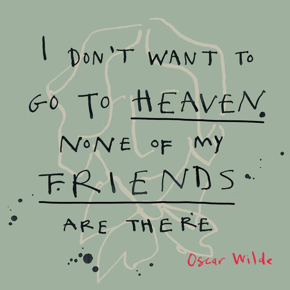 Card: OSCAR FRIENDS IN HEAVEN  - Poet & Painter