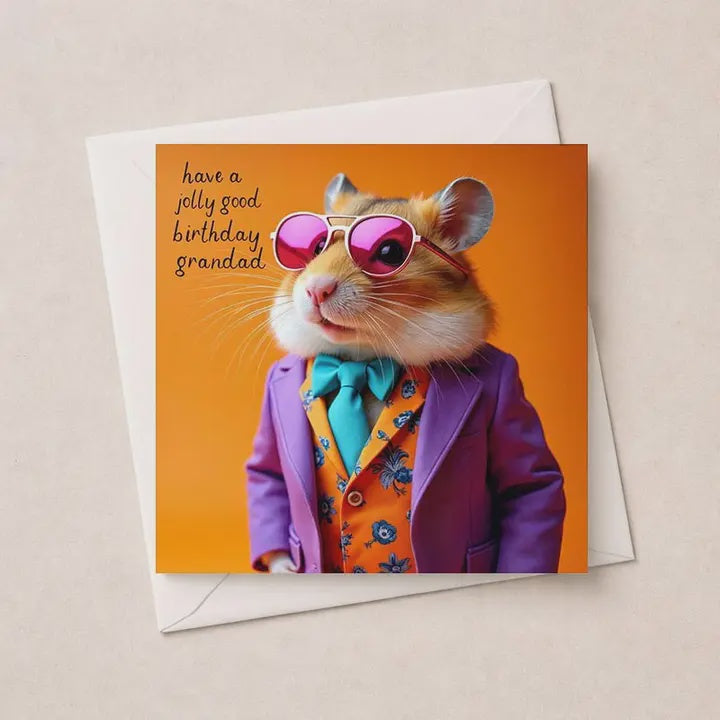 Grandad  Card: Fancy Hamster Photo  - Hammond Gower