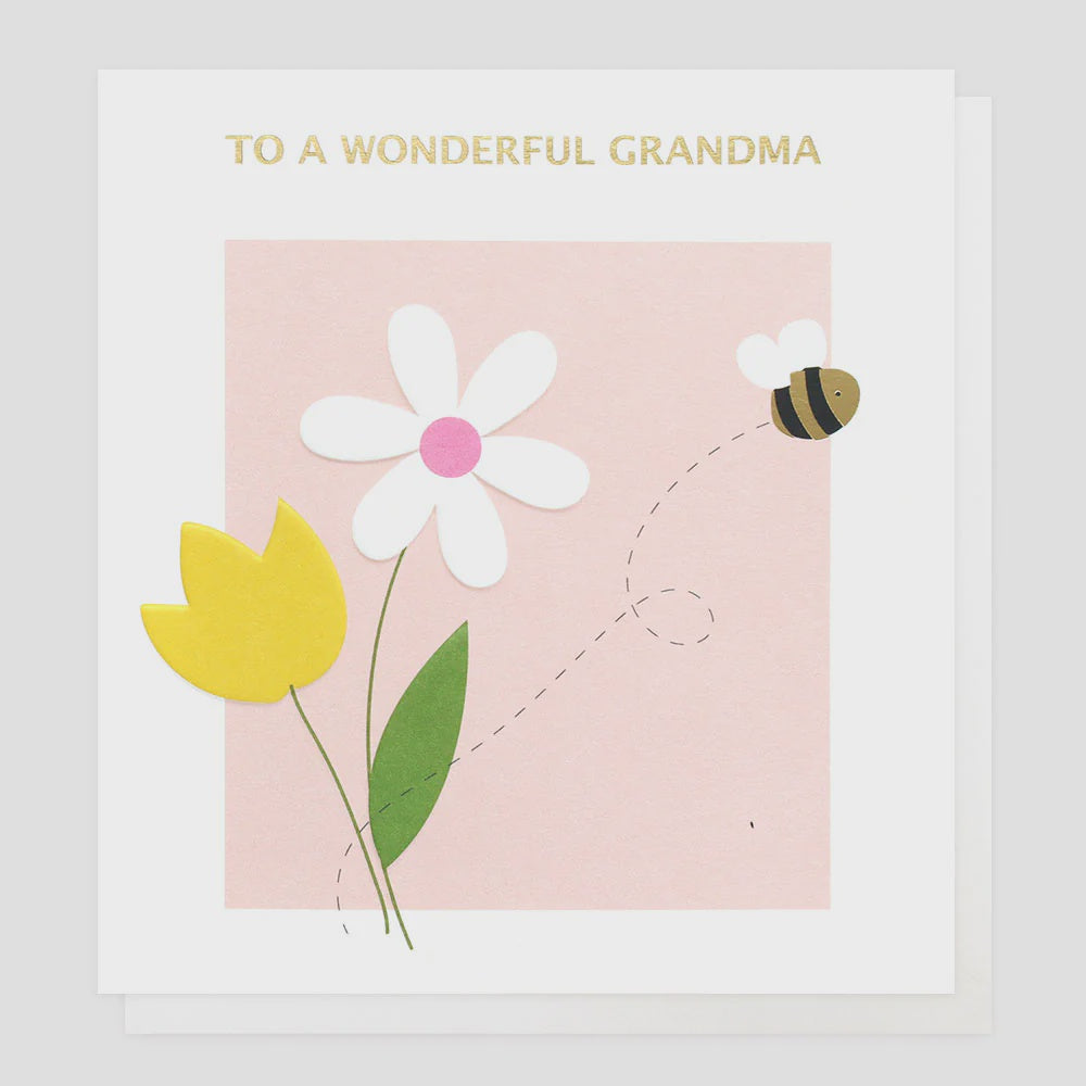 Grandma Card: Gold Foil To A Wonderful Grandma  - Caroline Gardner