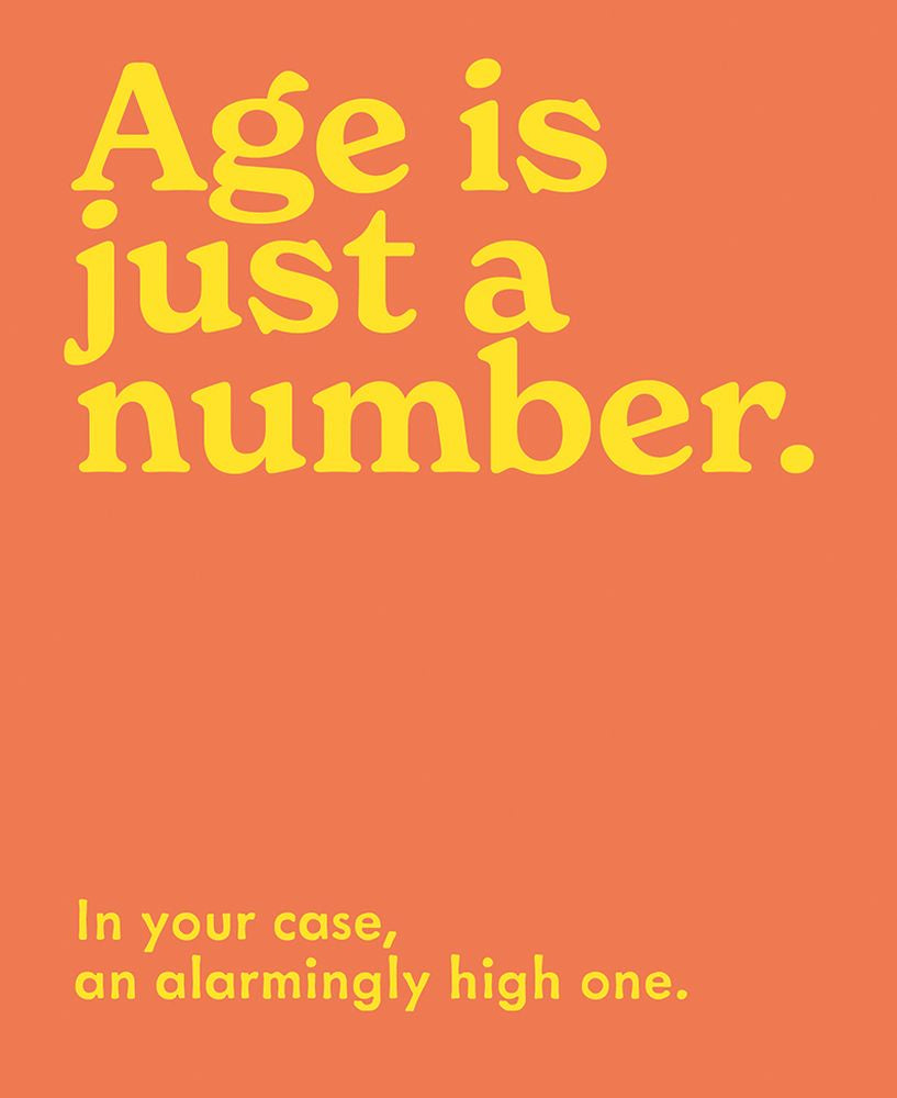 Birthday Card: Age Is Just A Number - Mint