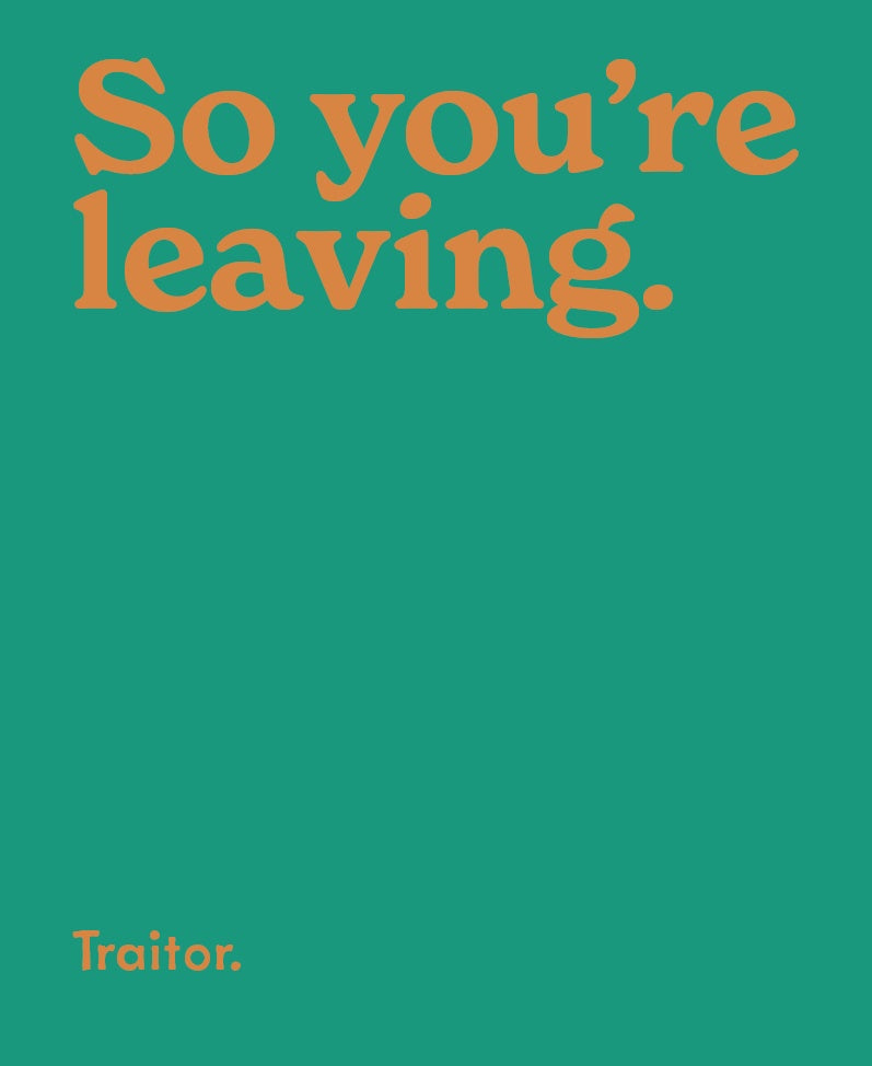 Leaving Card: Traitor - Mint