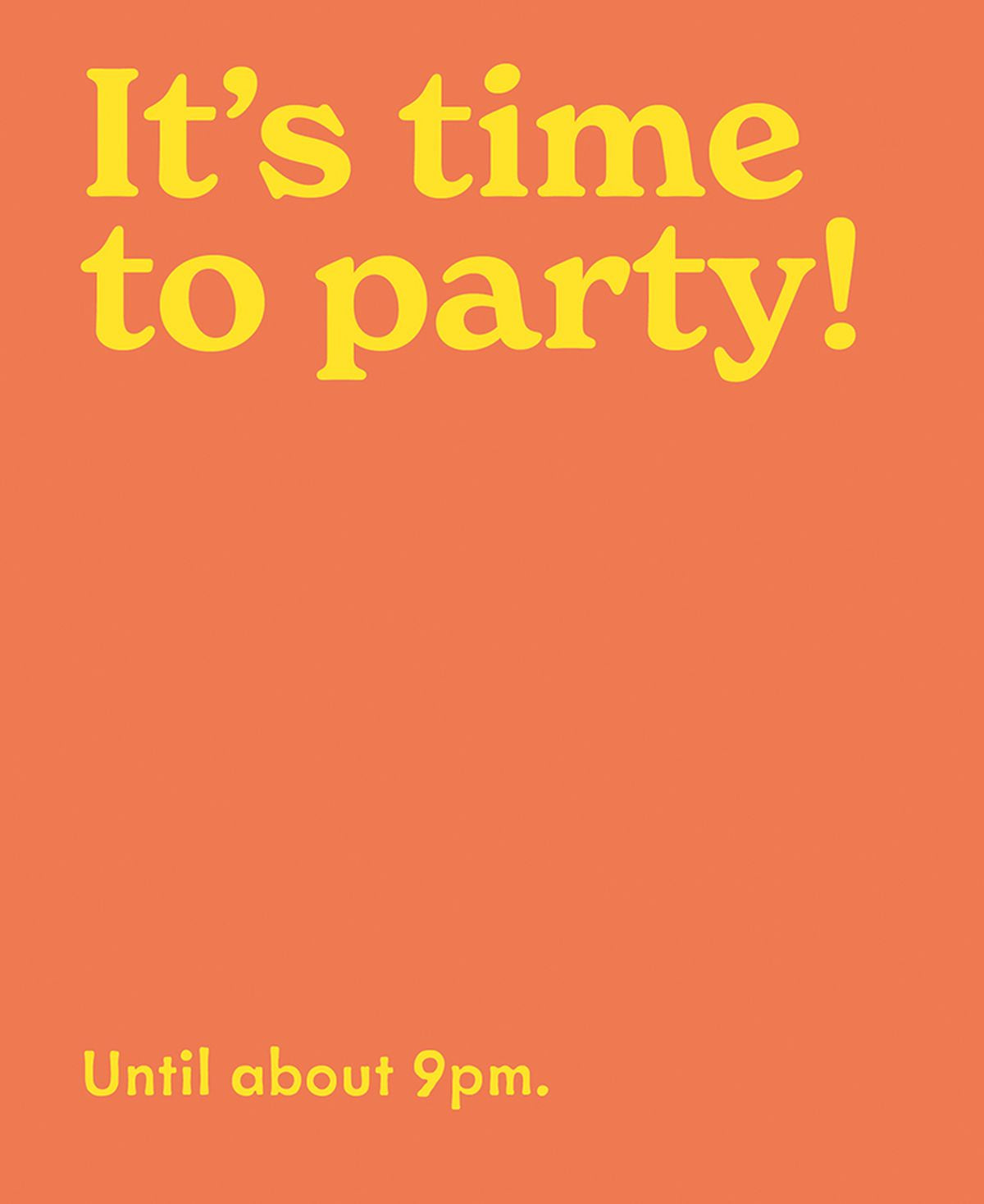Birthday Card: Its Time To Party - Mint