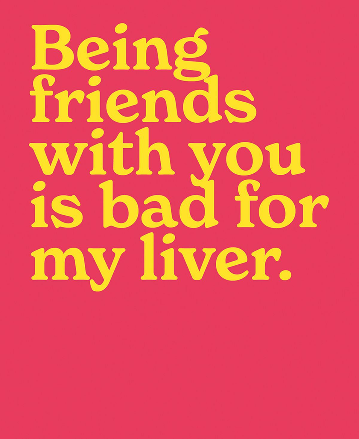 Birthday Card: Bad For My Liver - Mint