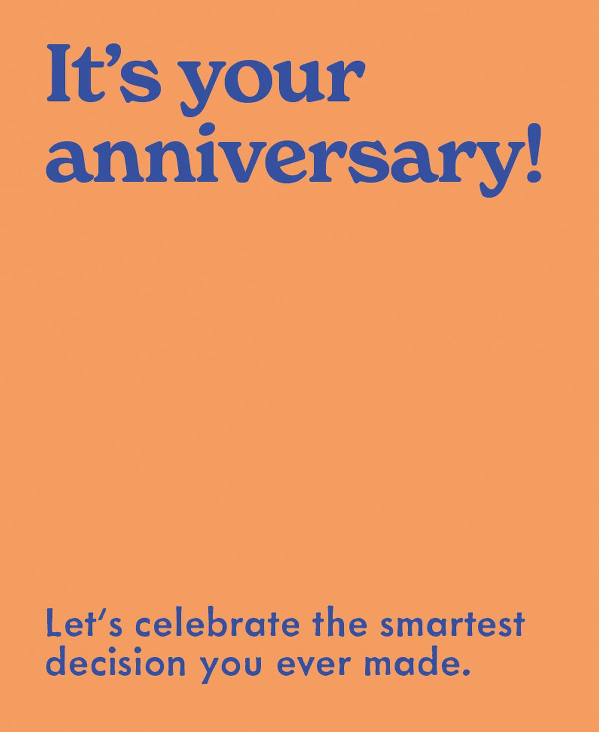 Anniversary Card: Smartest Decision You Ever Made - Mint