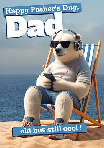 Father's Day Card: Polar Bear Old But Still Cool - Pigment