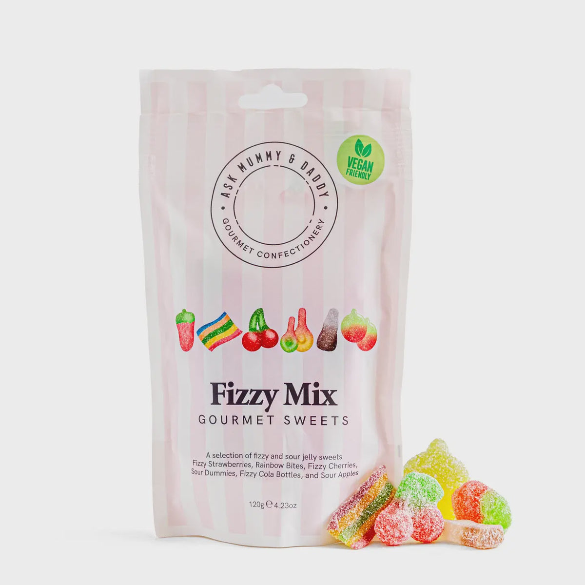 Sweet Pouch: Fizzy Mix! Sour Flavours - Vegan - Ask Mummy & Daddy