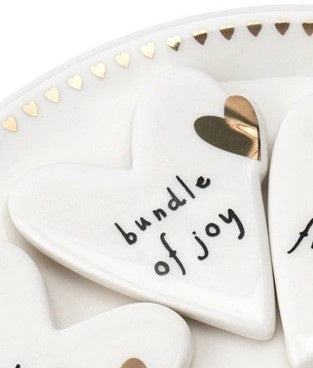 Token: Ceramic Heart Bundle Of Joy - White - CGB Giftware