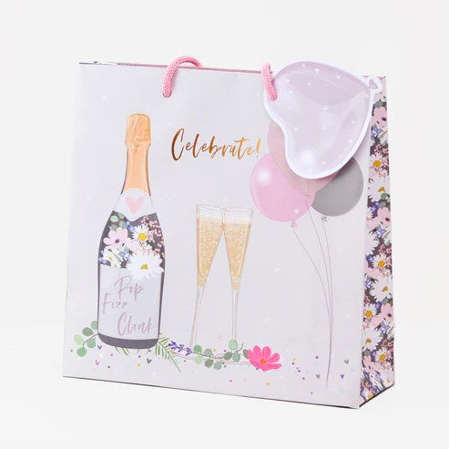 Gift Bag: Medium Champagne Glasses - Belly Button Designs