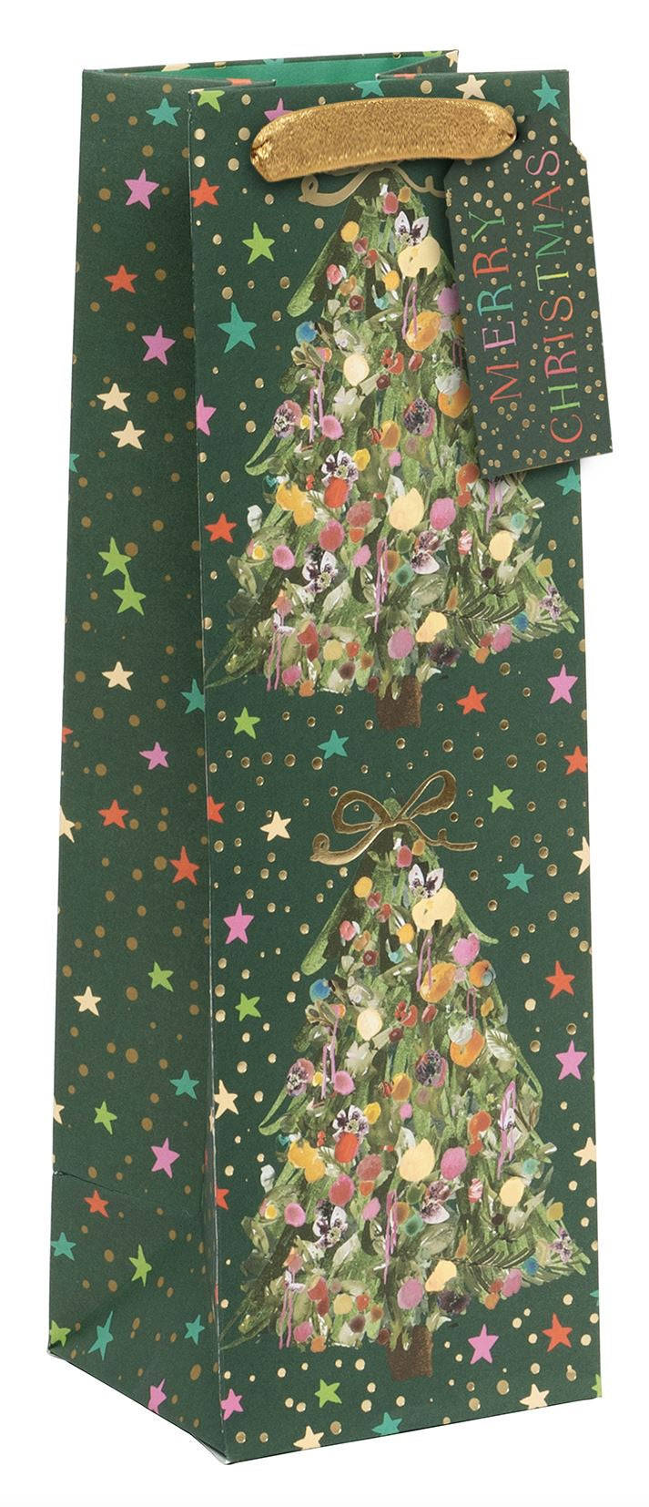 Gift Bag: Bottle Xmas Trees CHRISTMAS  - Green - Glick