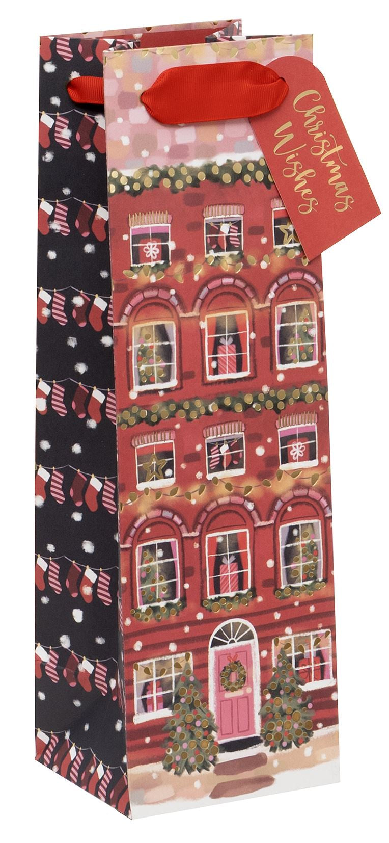 Gift Bag: Bottle Merry Manor - Kraft - Glick