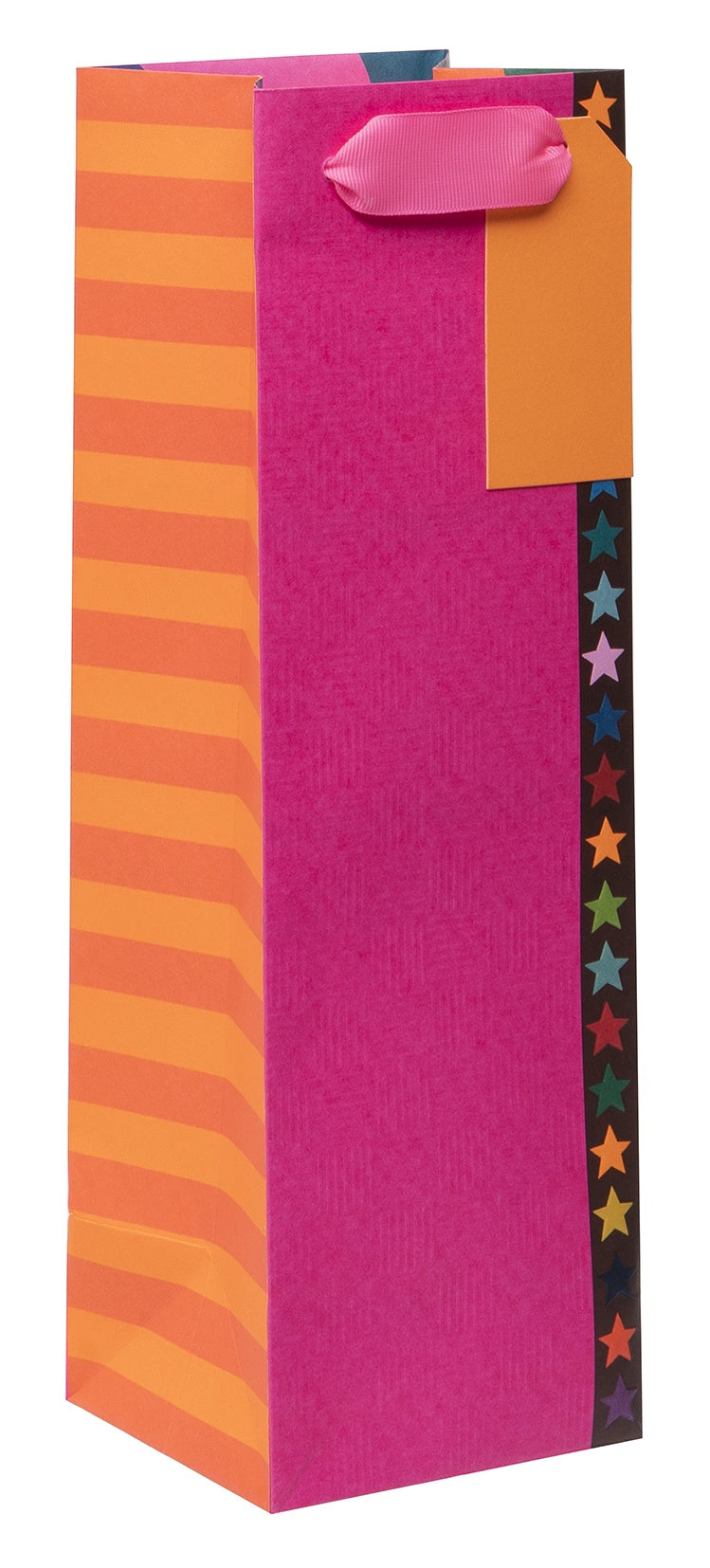 Gift Bag: Bottle Neon Colour Block - Pink - Paper Salad