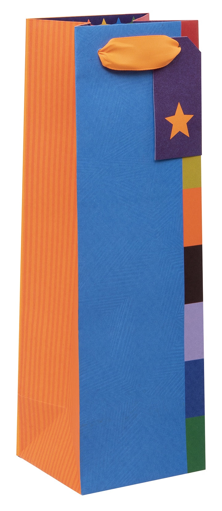 Gift Bag: Bottle Neon Colour Block - Blue - Paper Salad