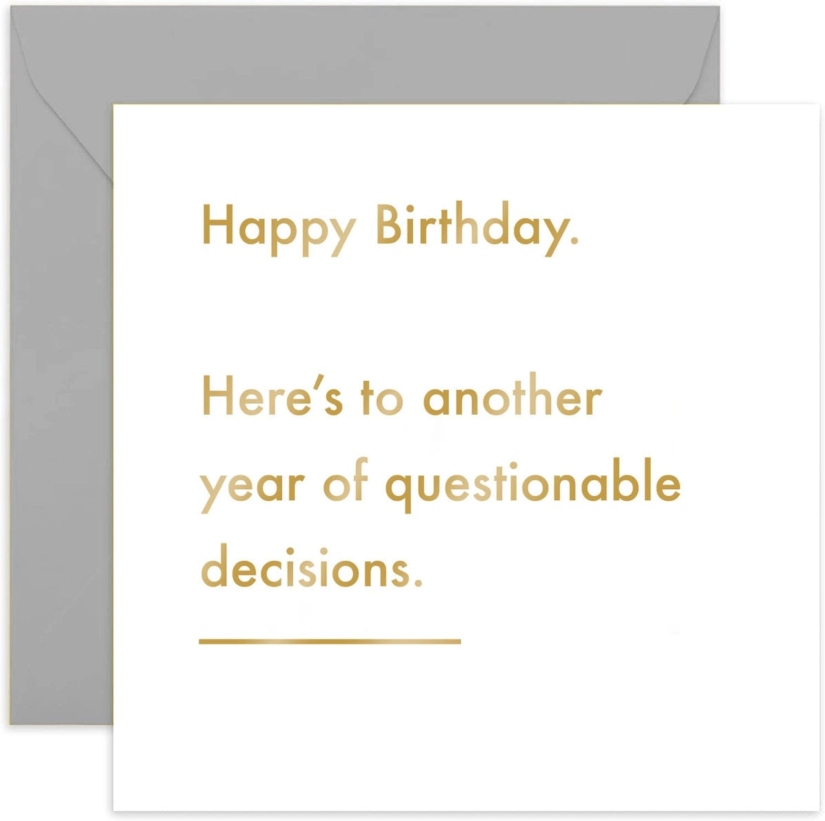 Birthday Card: Questionable - Old English Company