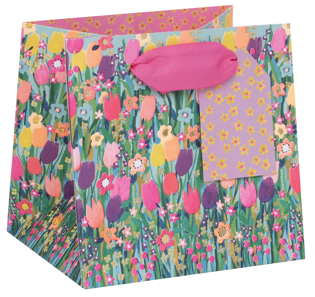 Gift Bag: Small Deep TULIP MEADOW Brights - Multicolour - Glick