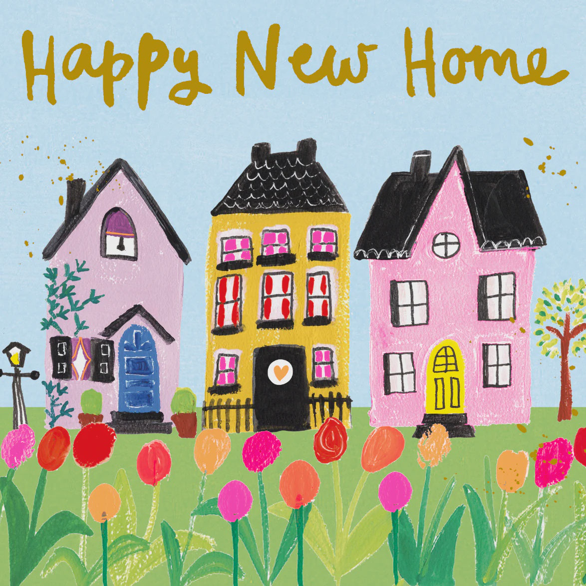New Home Card: Bright Foil Happy New Home - Paper Salad