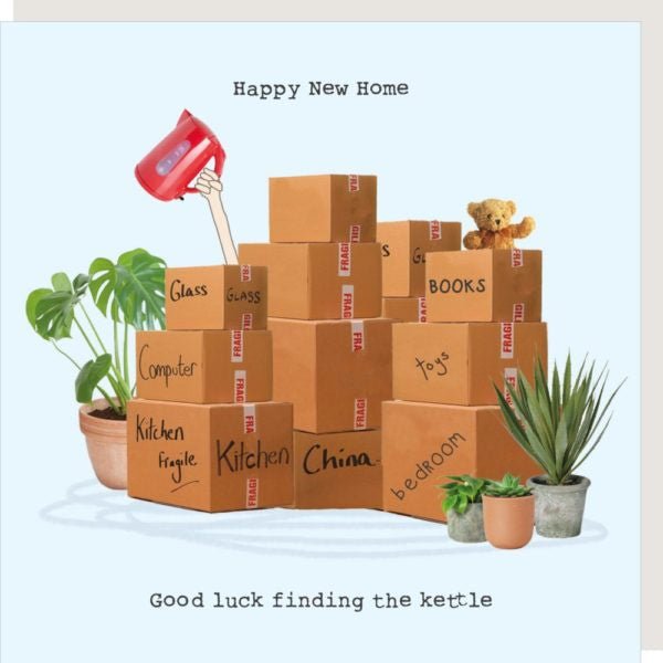 New Home Card: Good Luck Finding the Kettle Funny - Rosie Made a Thing