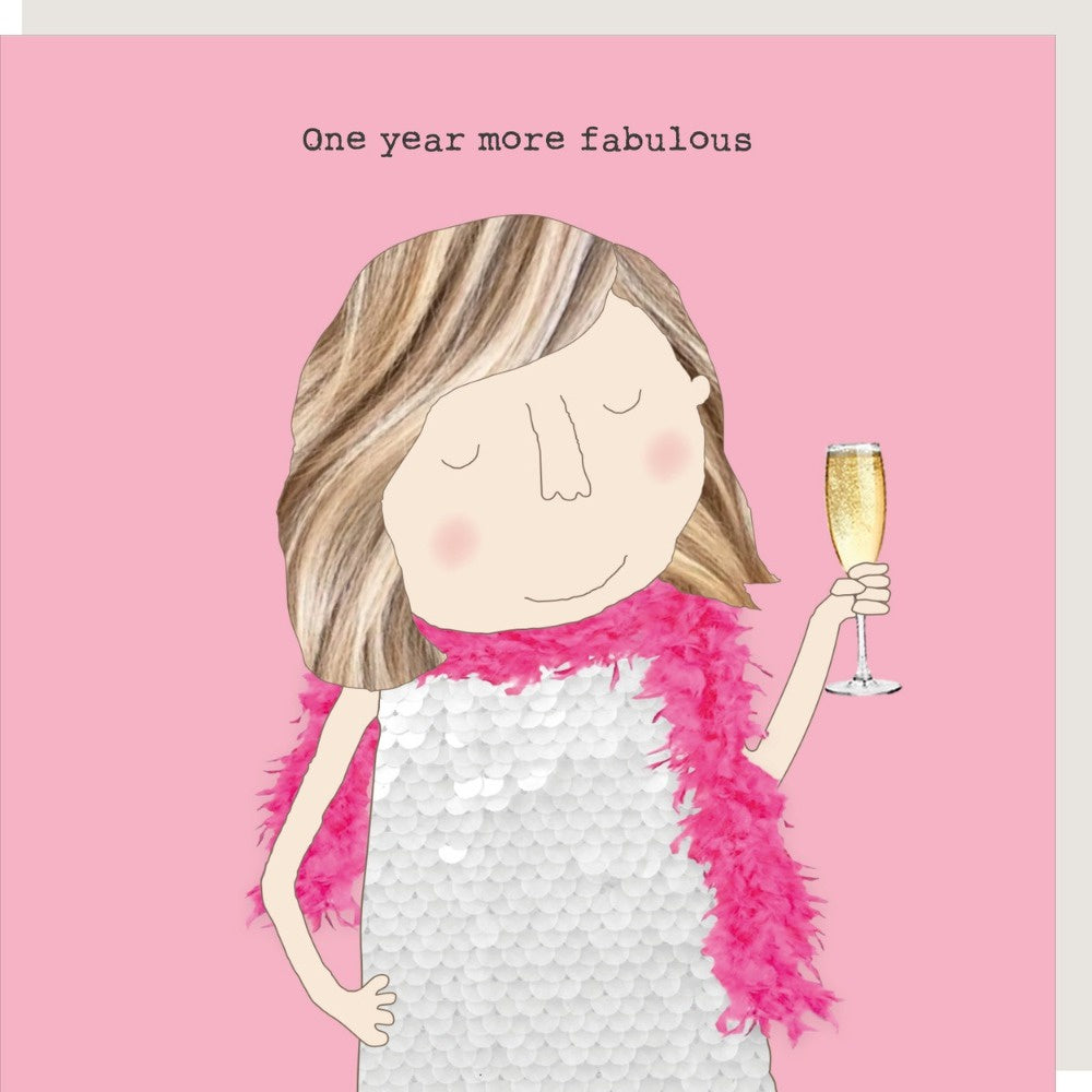 Card: Funny More Fabulous - Pink - Rosie Made A Thing