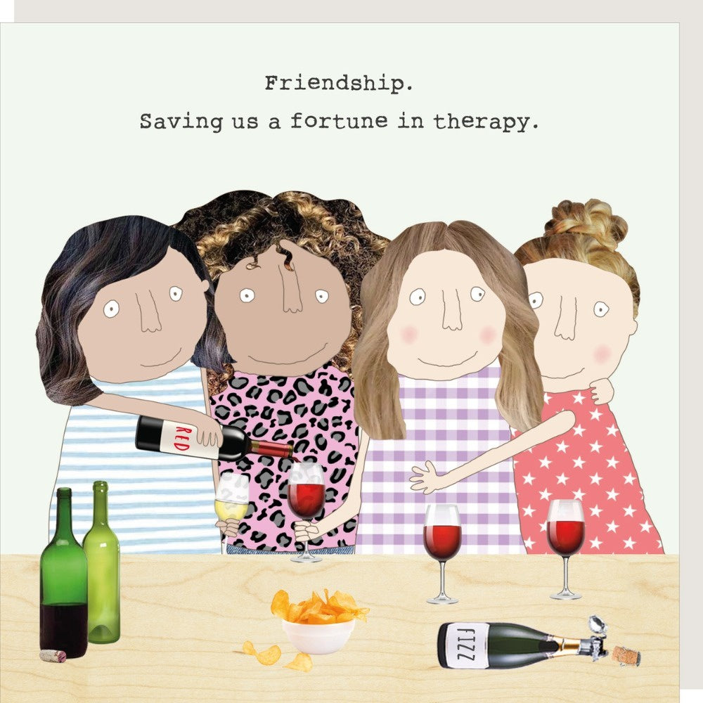 Friend Card: Friendship Fortune in Therapy  - Green - Rosie Made A Thing