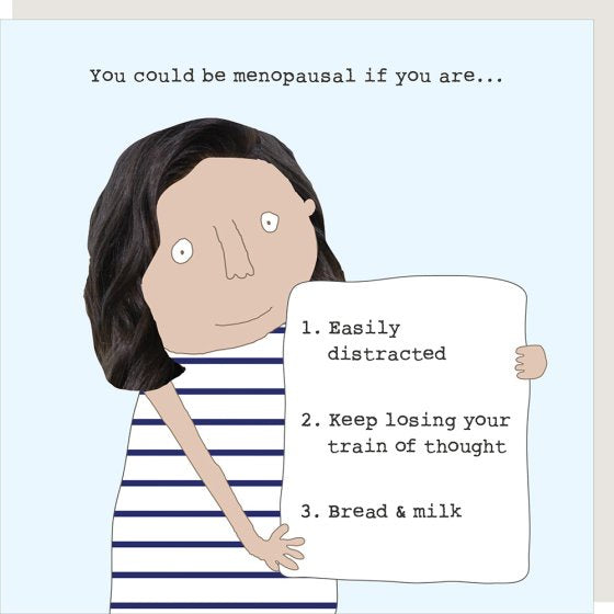 Card: Funny Menopause Distracted List - Rosie Made a Thing