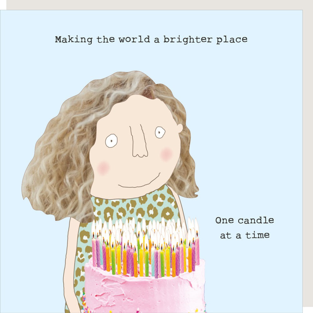 Birthday Card: Funny BRIGHTER PLACE - Rosie Made a Thing
