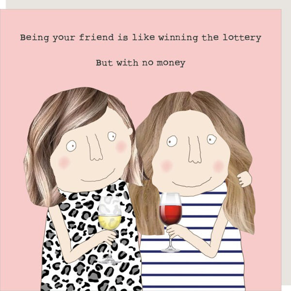 Friend Card: FRIEND LOTTERY Funny - Rosie Made a Thing